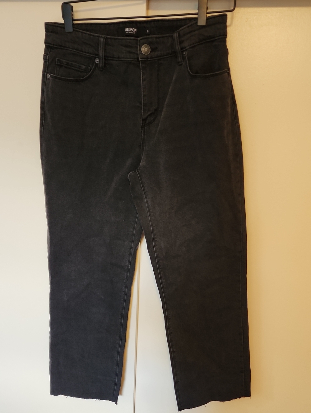 Hudson Jeans Black Raw Edge